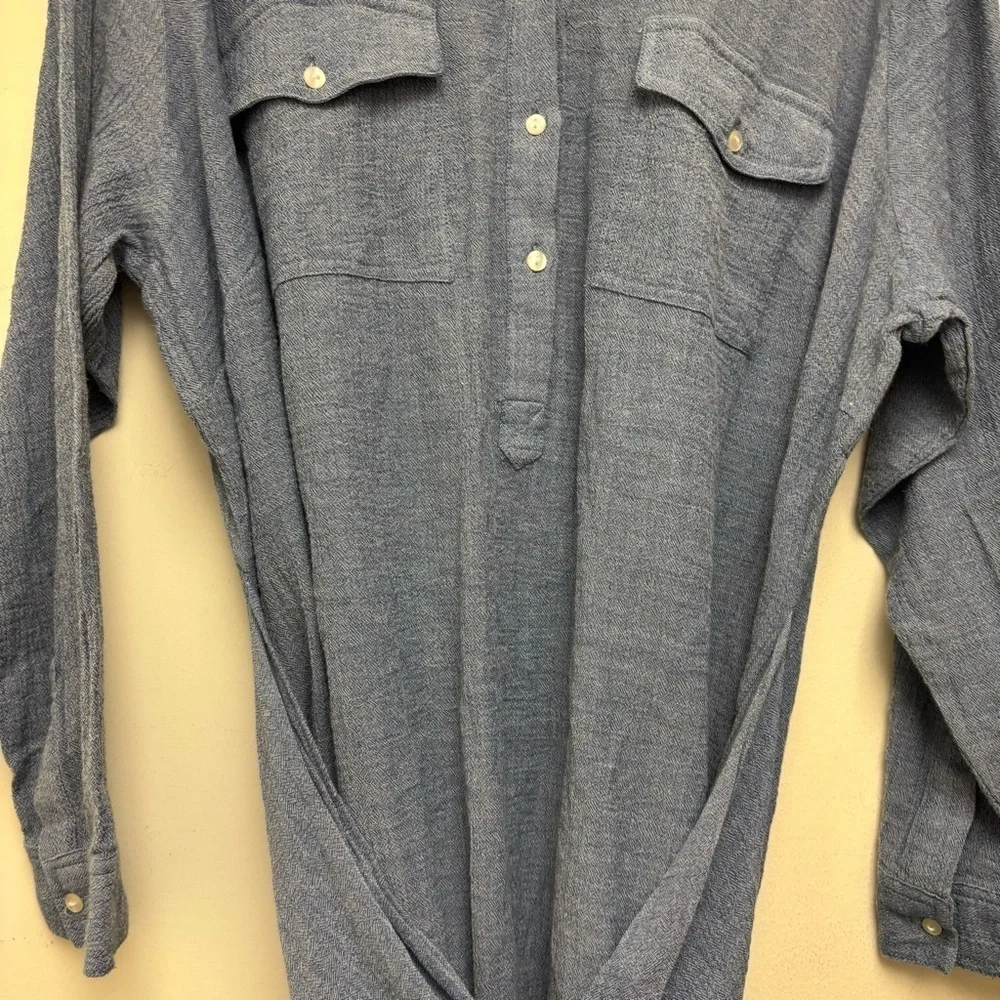Lucky Brand Chambray Tie Front Dress